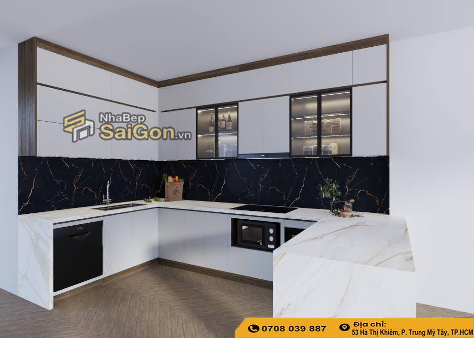 Tủ bếp nhựa laminate đẹp