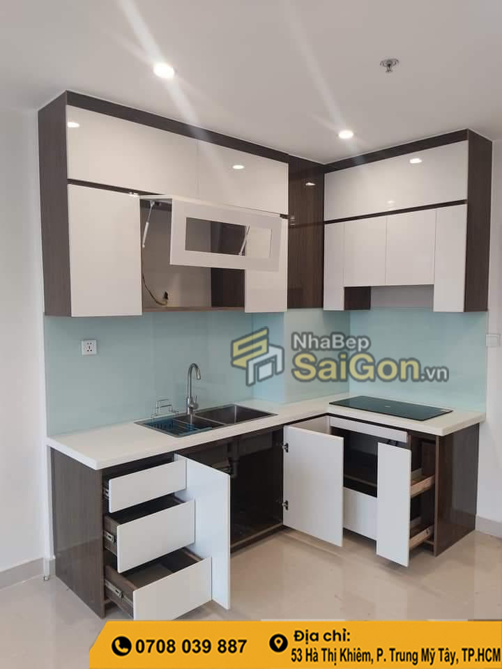 Tủ bếp nhựa chữ L