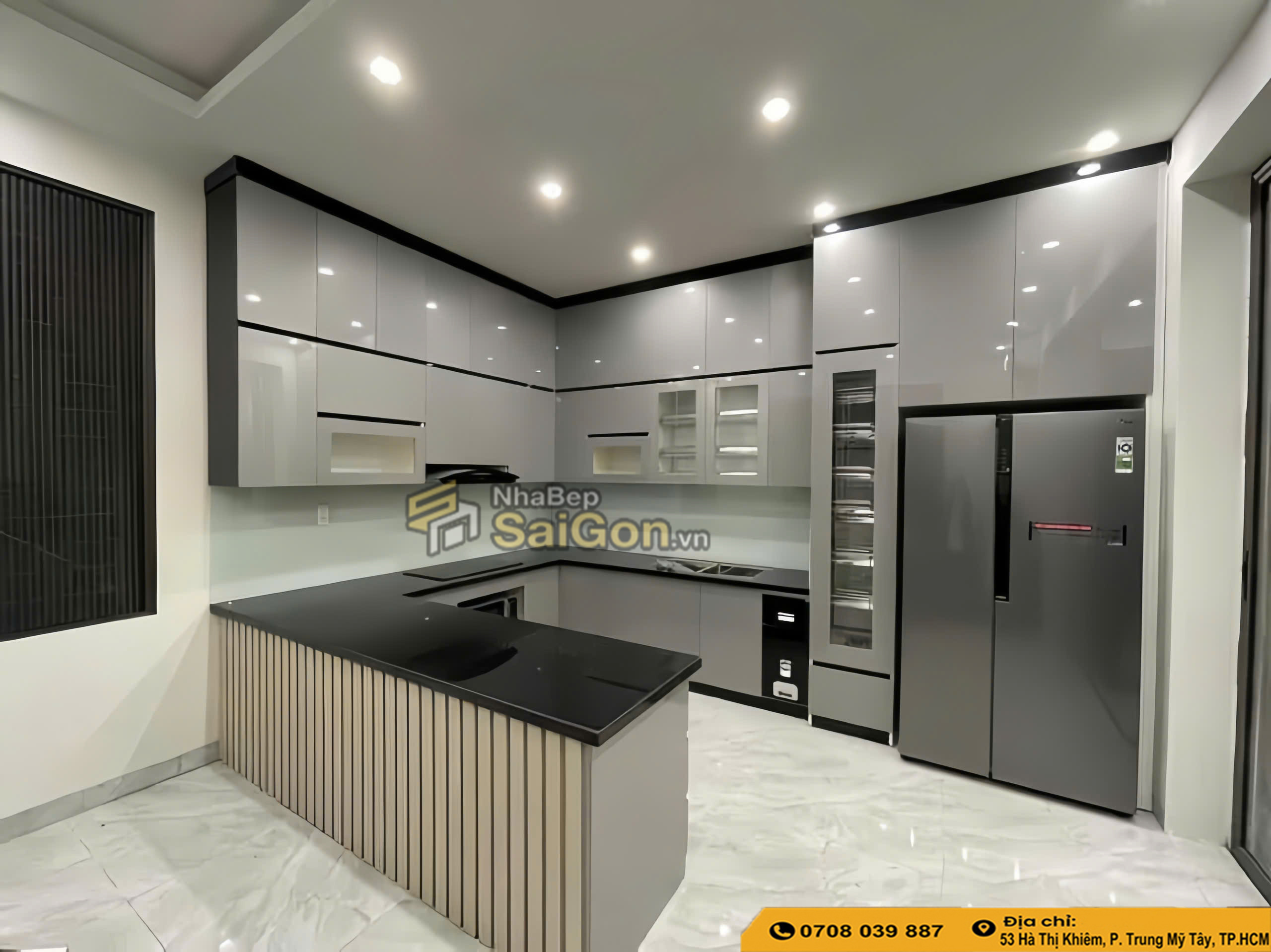Tủ bếp nhựa chữ U
