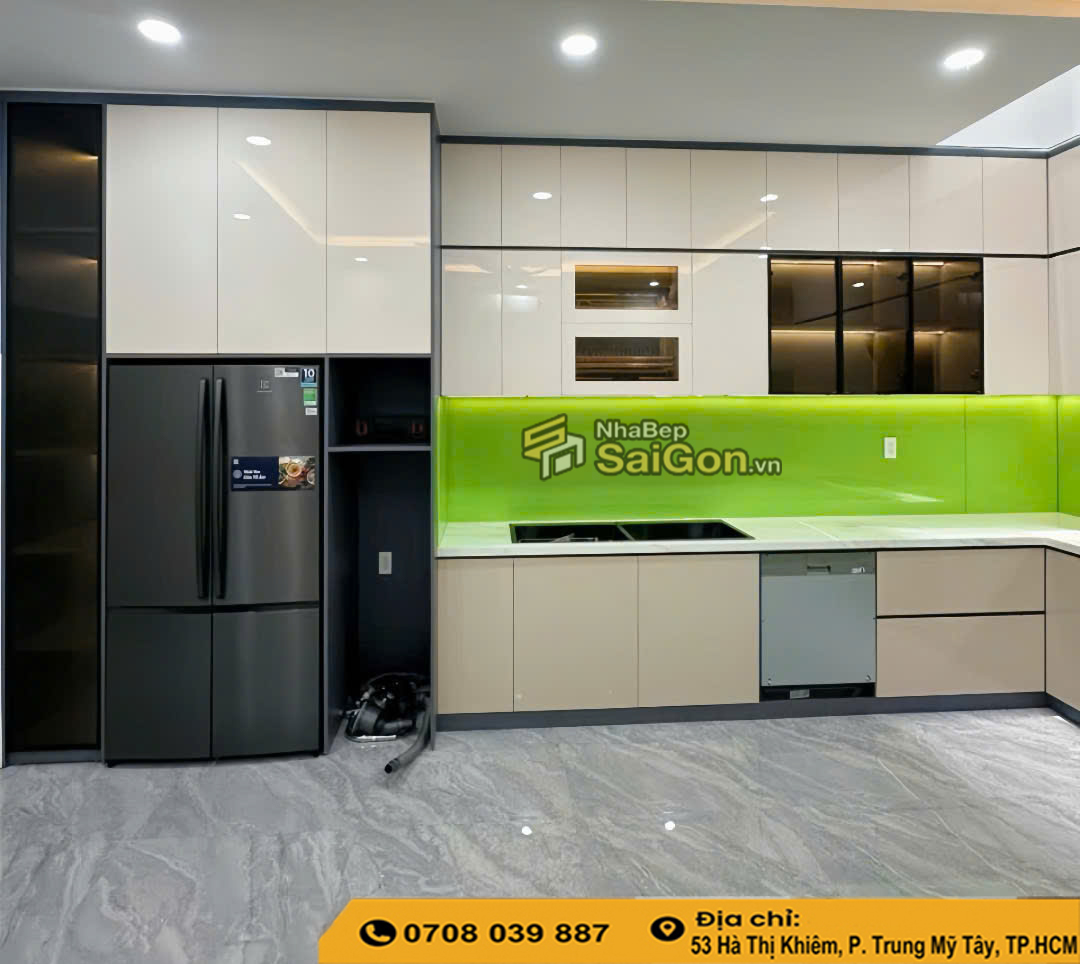 Tủ bếp nhựa laminate đẹp