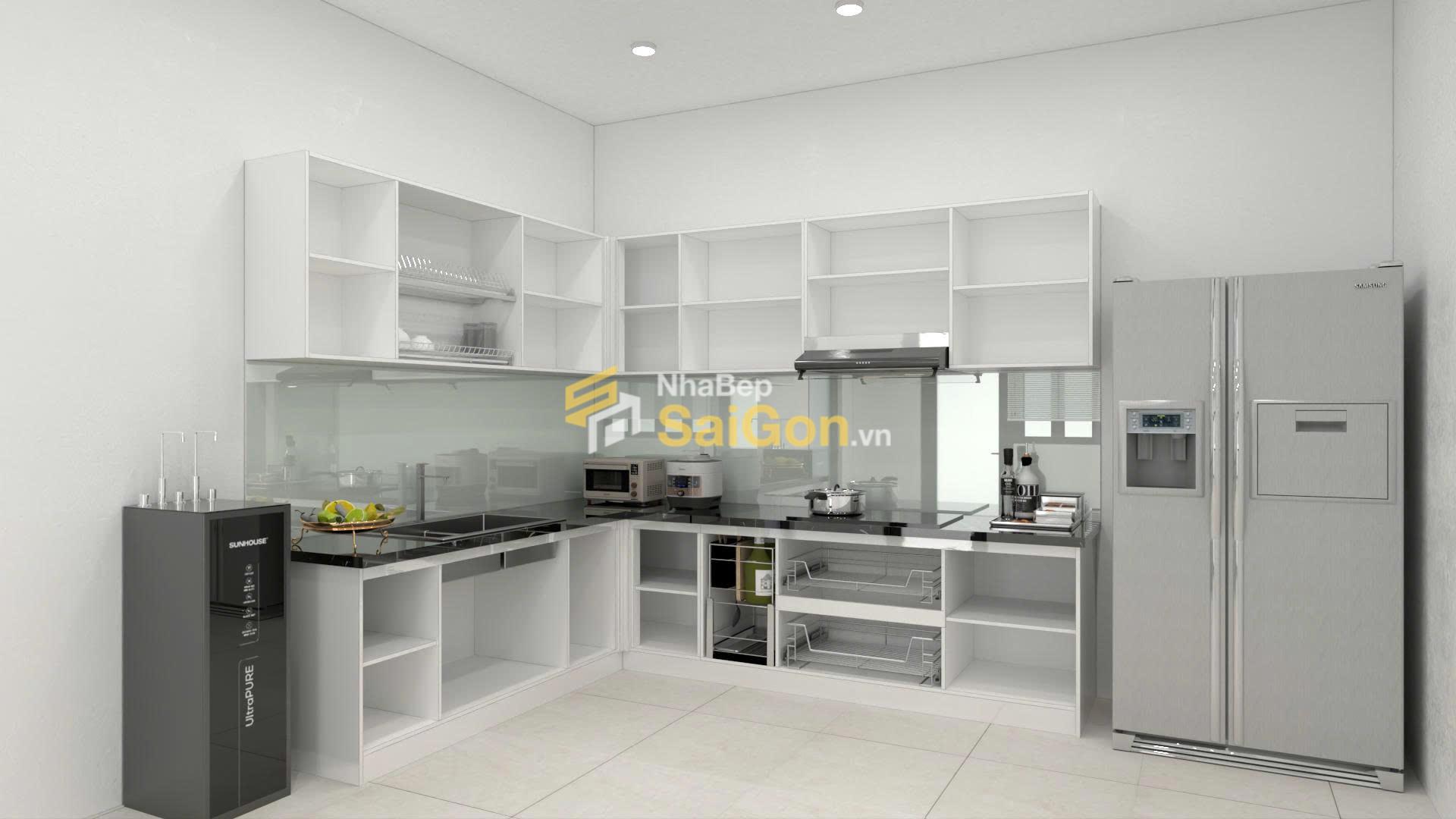 Tủ bếp chữ L giá tốt: Thiết kế thông minh tối ưu không gian bếp