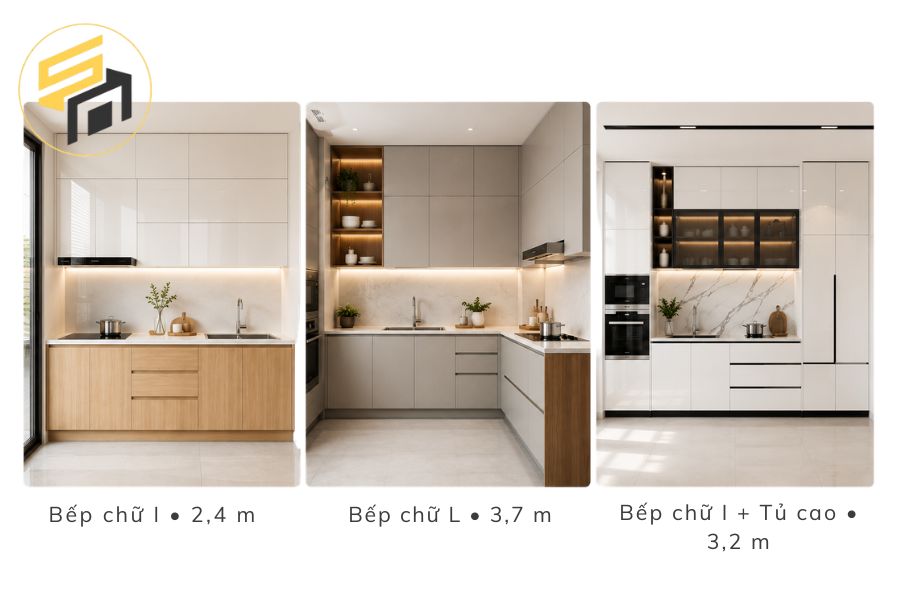 Tổng hợp kích thước mẫu tủ bếp Thủ Đức nhỏ gọn và tiện nghi