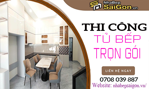 Đơn vị thi công tủ bếp nhựa đặc