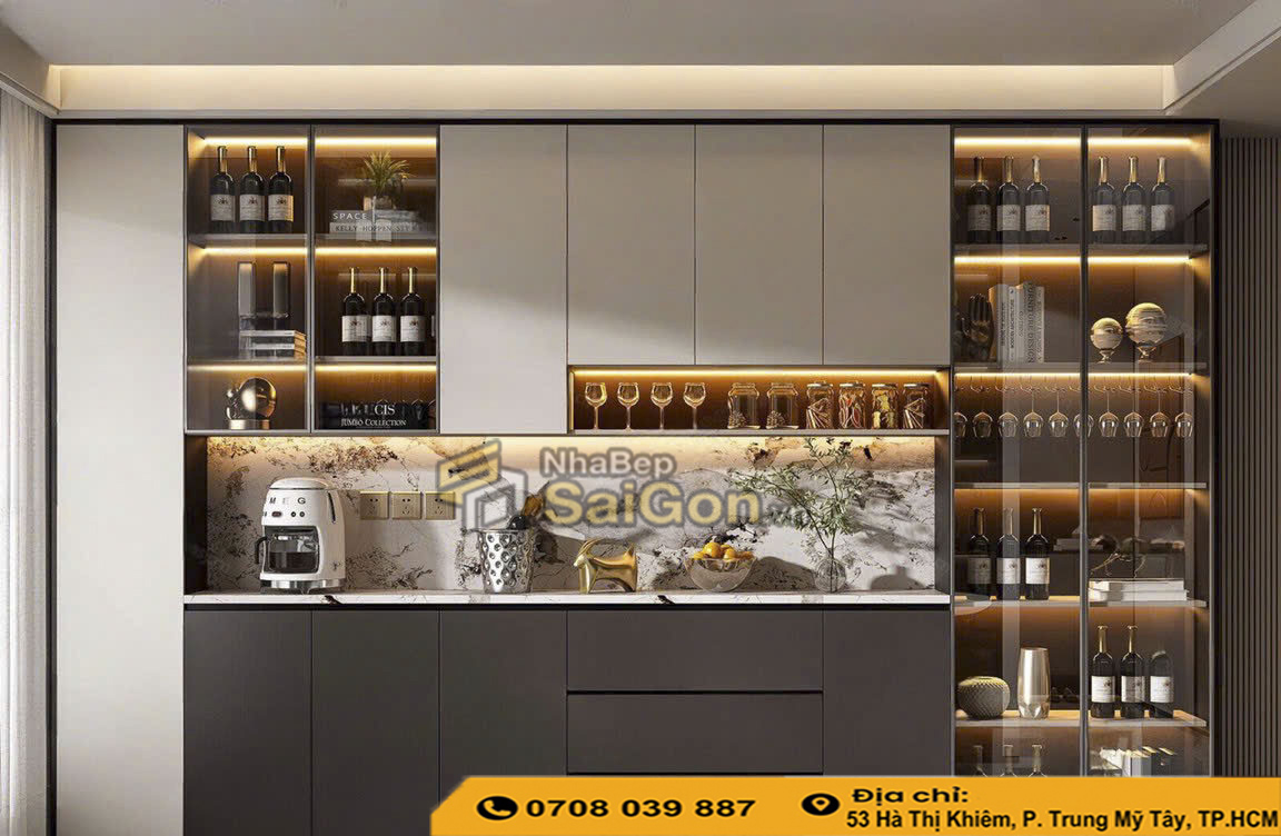 Tủ Bếp LED Cảm Ứng