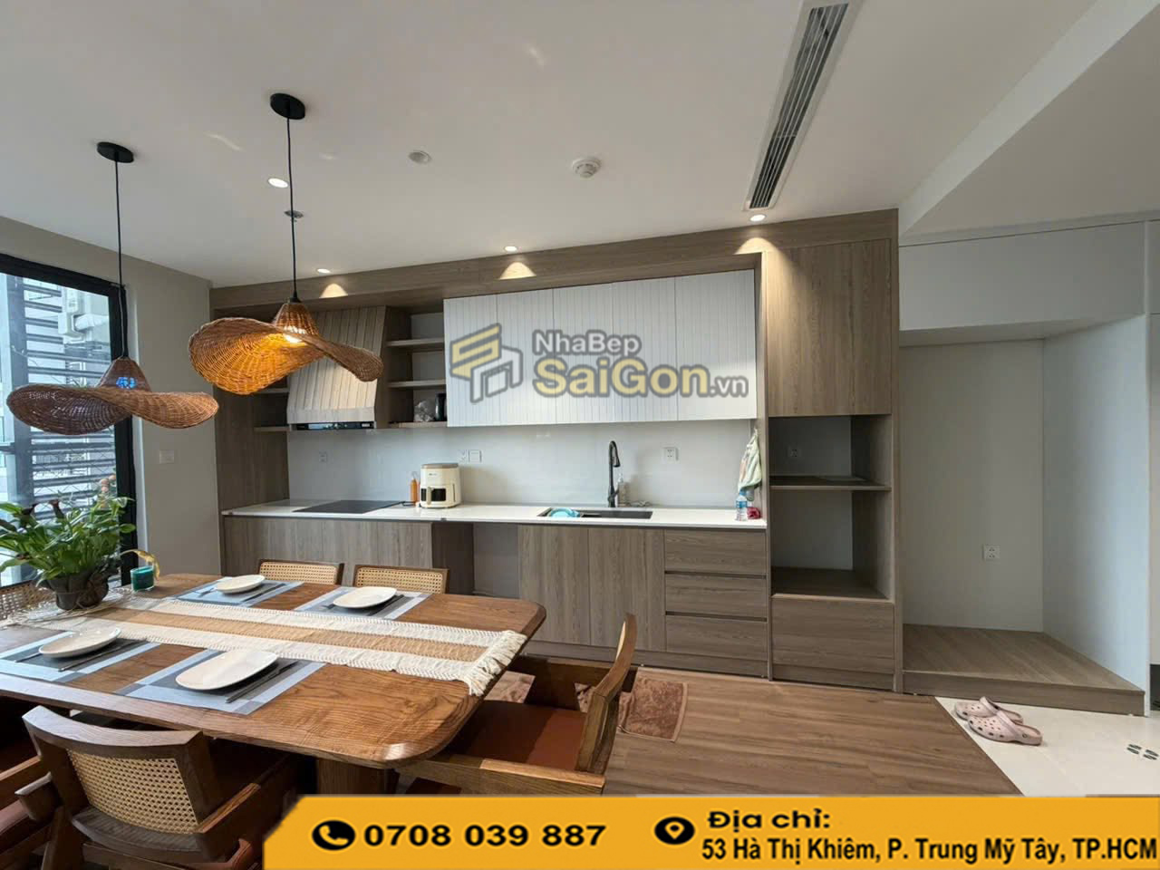 Tủ bếp nhựa đặc chữ I
