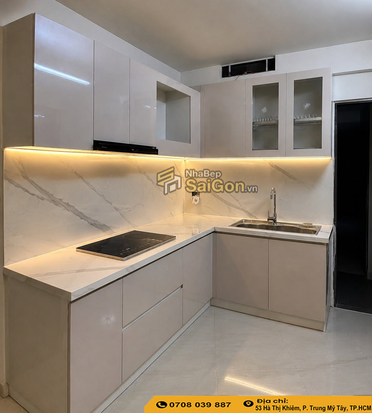 Tủ Bếp Nhựa PVC Acrylic