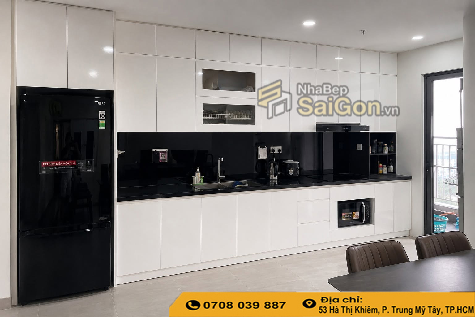 Tủ bếp nhựa đặc chữ I