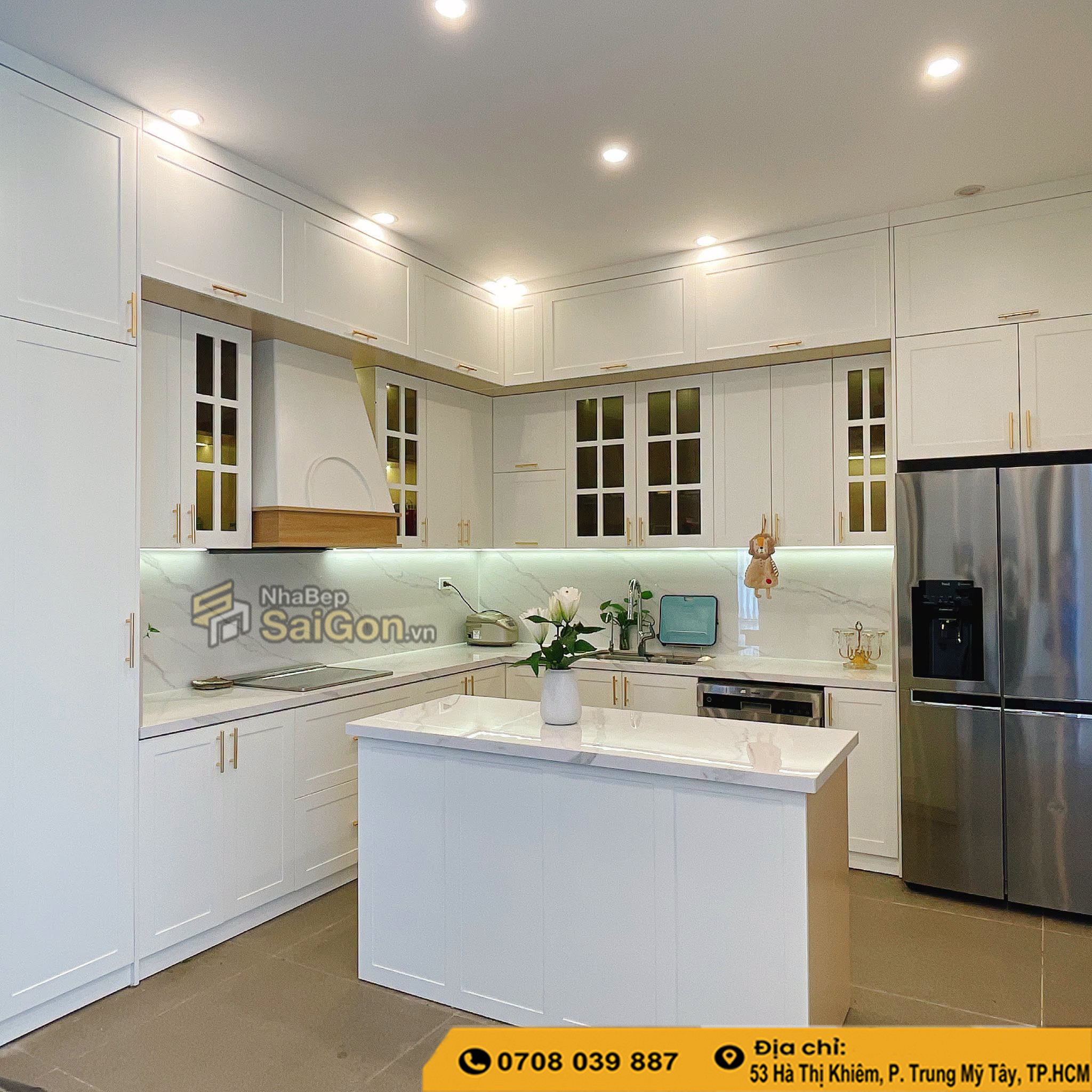Tủ bếp nhựa đặc chữ L