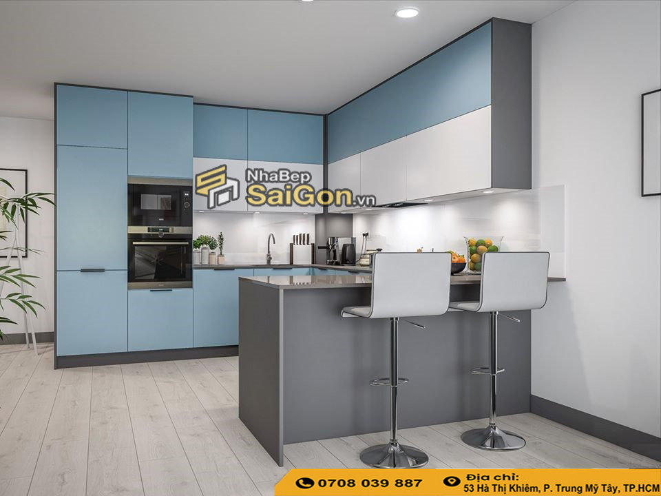 Tủ Bếp Acrylic Chữ U