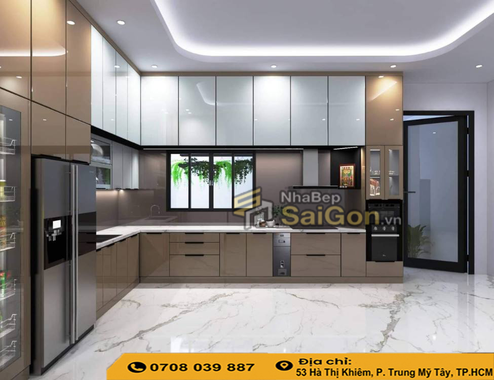 Báo Giá Tủ Bếp Inox Cánh Kính