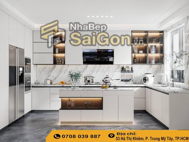 Tủ Bếp Acrylic An Cường