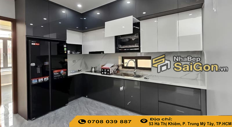 Mẫu Tủ Bếp Acrylic Hiện Đại