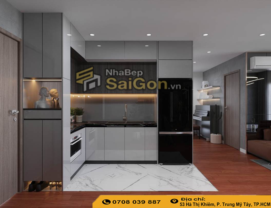 Tủ bếp nhựa PVC đặc