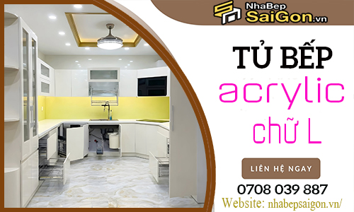 Tủ Bếp Acrylic Chữ L