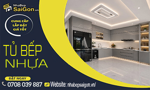 Tủ bếp nhựa đặc hiện đại