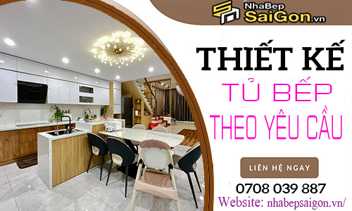 Tủ bếp nhựa thiết kế theo yêu cầu