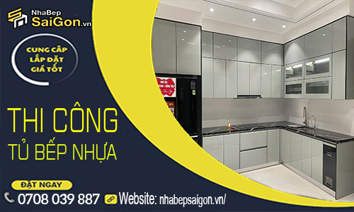 Thi công tủ bếp nhựa đặc TP.HCM