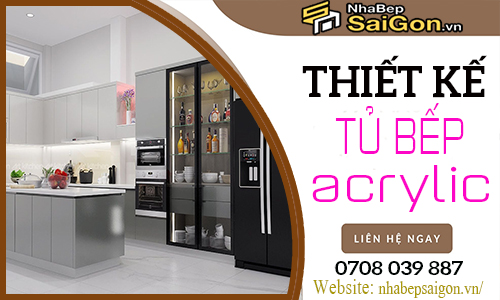 Thiết kế tủ bếp acrylic đẹp