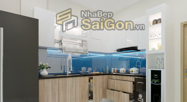 Các mẫu tủ bếp nhựa đặc đẹp hiện nay