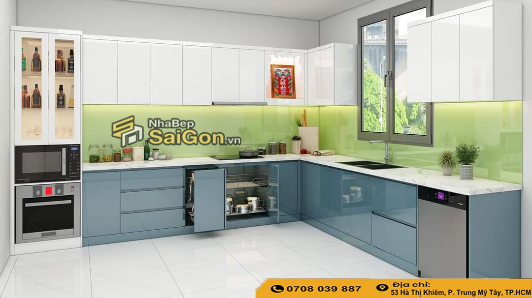 Mẫu Tủ Bếp Acrylic Hiện Đại