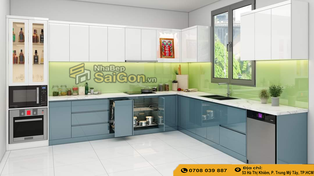 Tủ bếp nhựa đặc và MDF