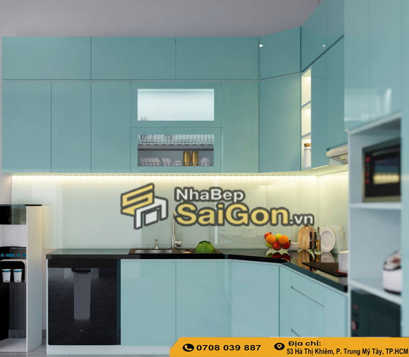 Mẫu Tủ Bếp Acrylic Hiện Đại