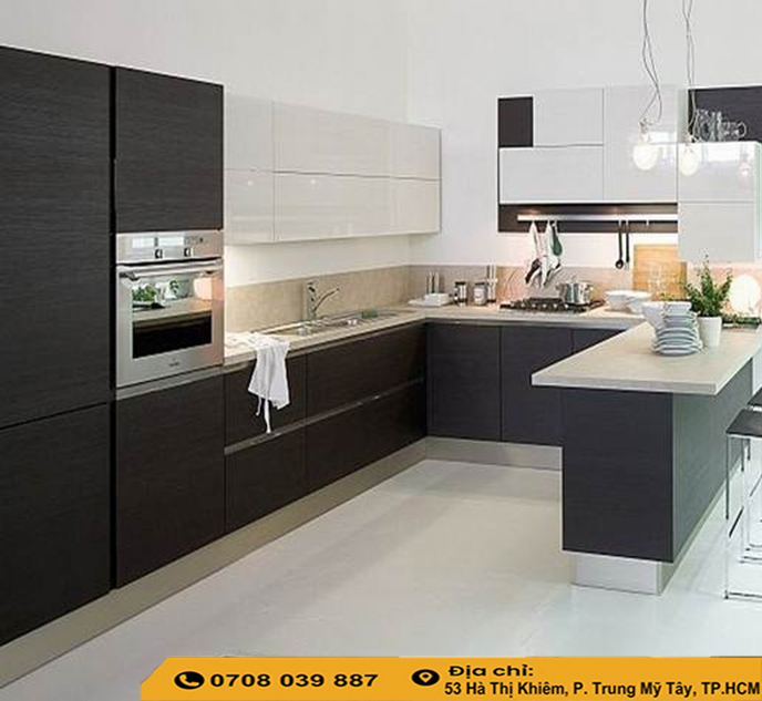 Tủ Bếp Acrylic Chữ U