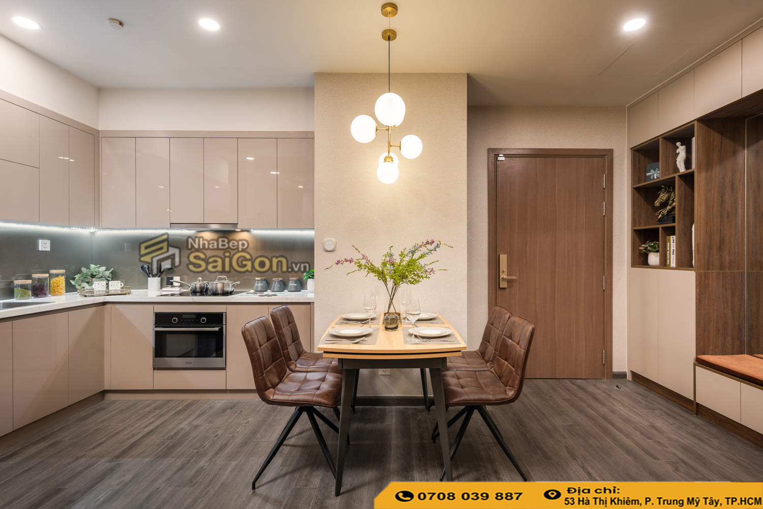 Tủ Bếp Không Tay Nắm