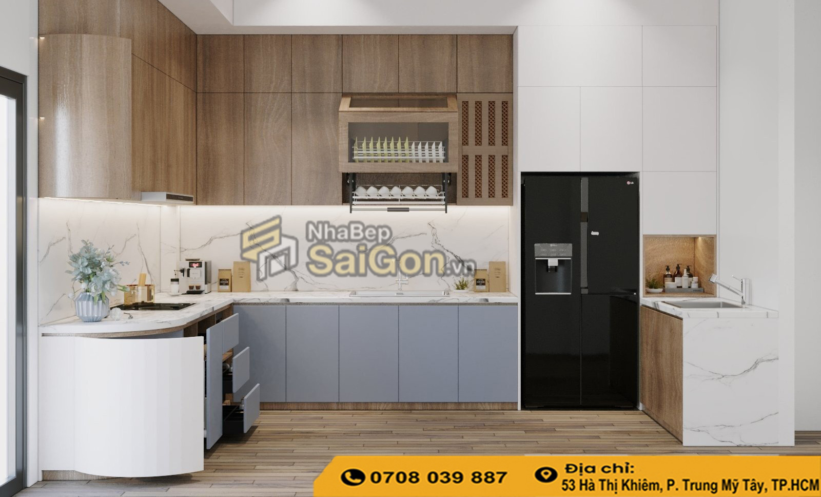 tủ bếp nhựa đặc chữ U