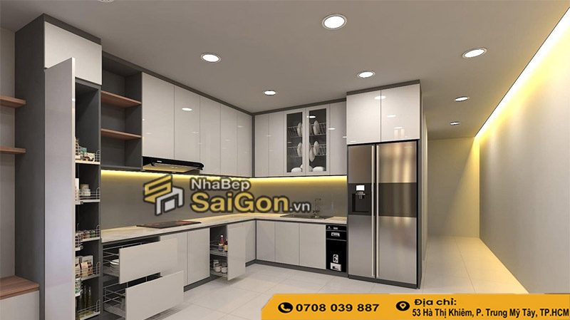 Mẫu Tủ Bếp Acrylic Hiện Đại