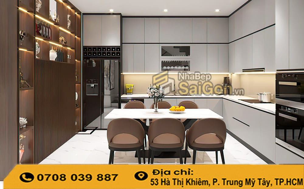 Nên làm tủ bếp nhựa đặc hay nhôm kính