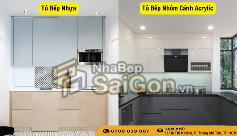 Nên chọn tủ bếp nhựa đặc hay inox
