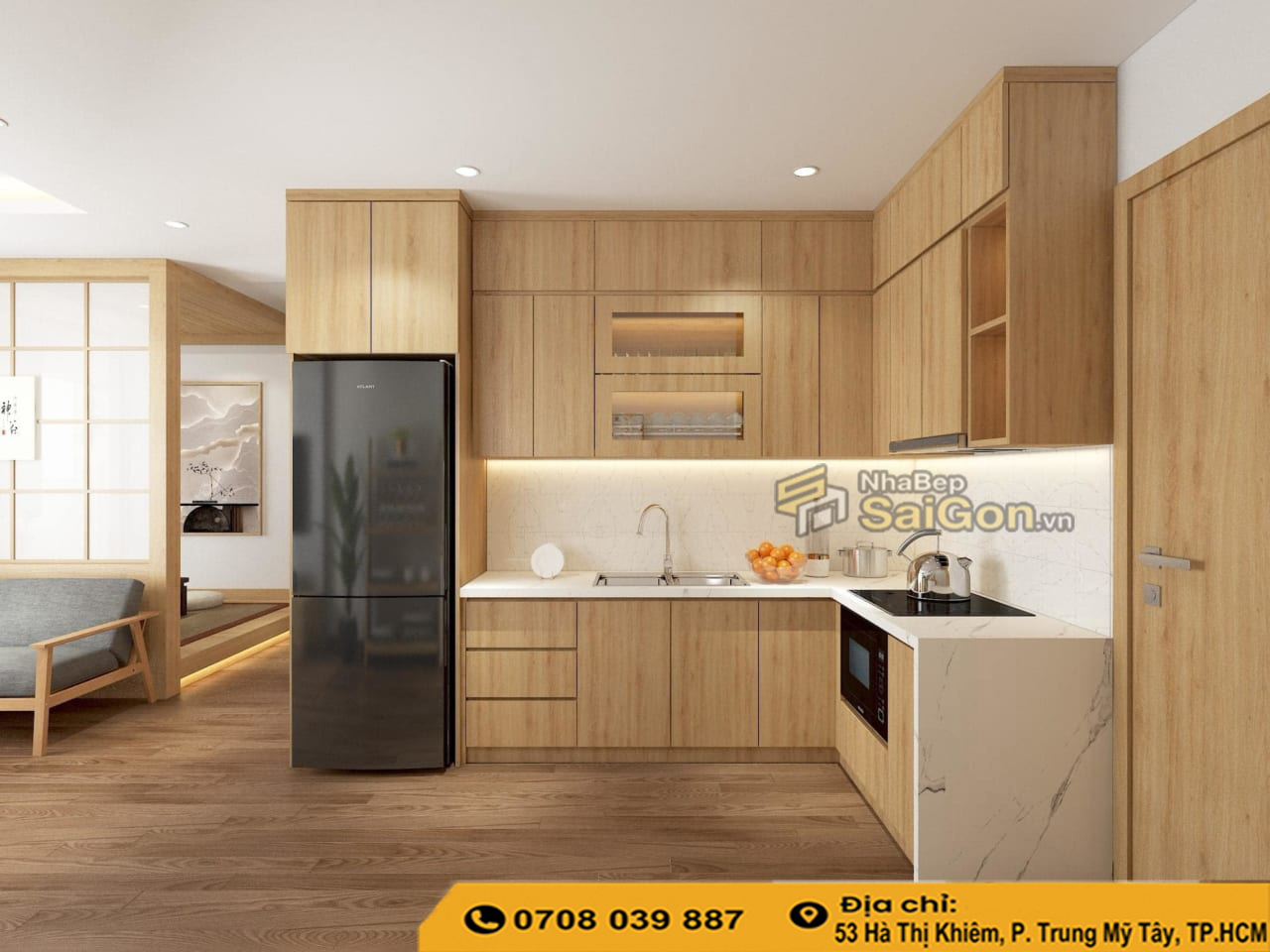 Tủ bếp nhựa đặc và MDF