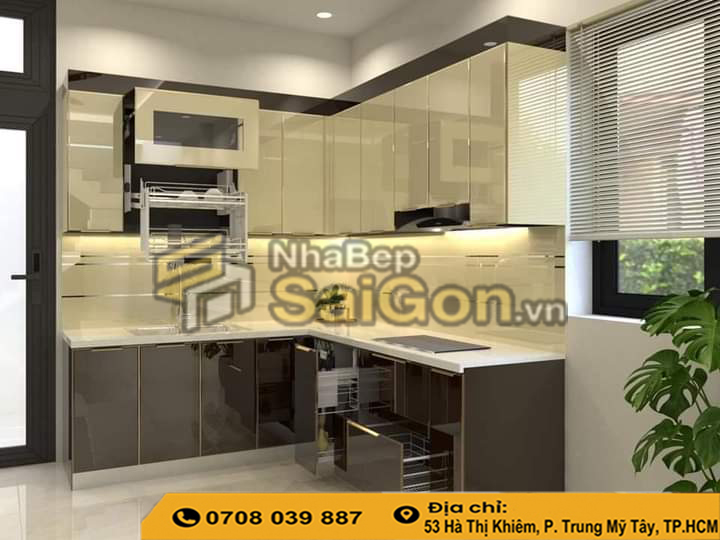 Tủ bếp nhựa PVC đặc