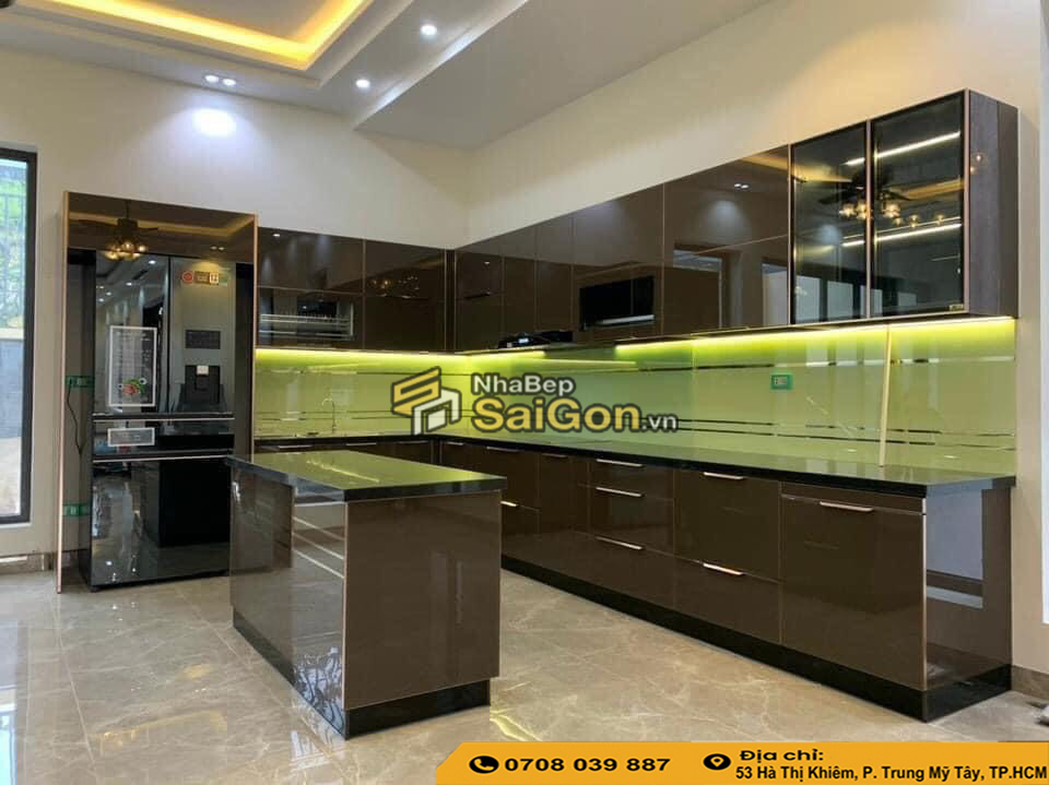 Tủ Bếp Acrylic Chữ U
