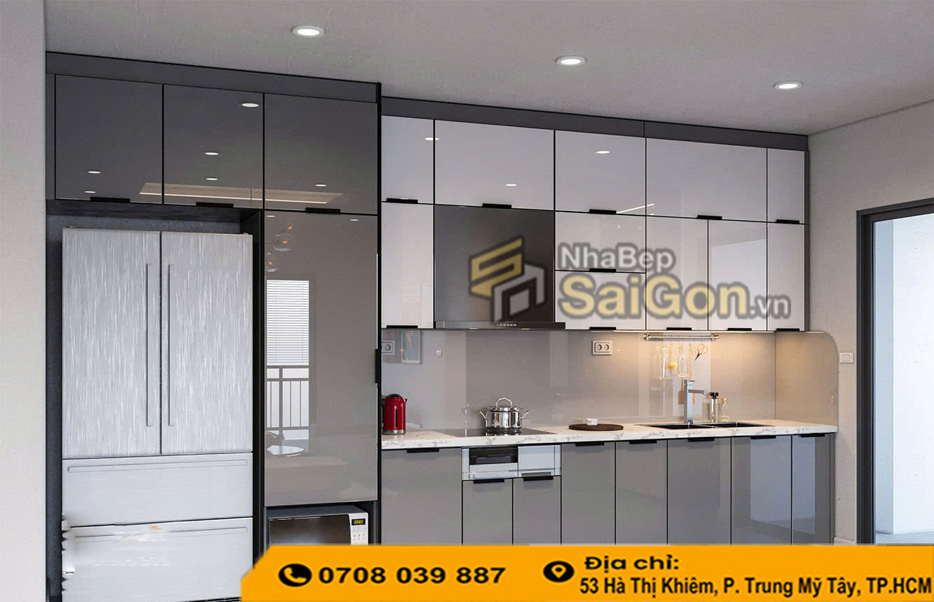 Tủ bếp nhựa đặc tân cổ điển