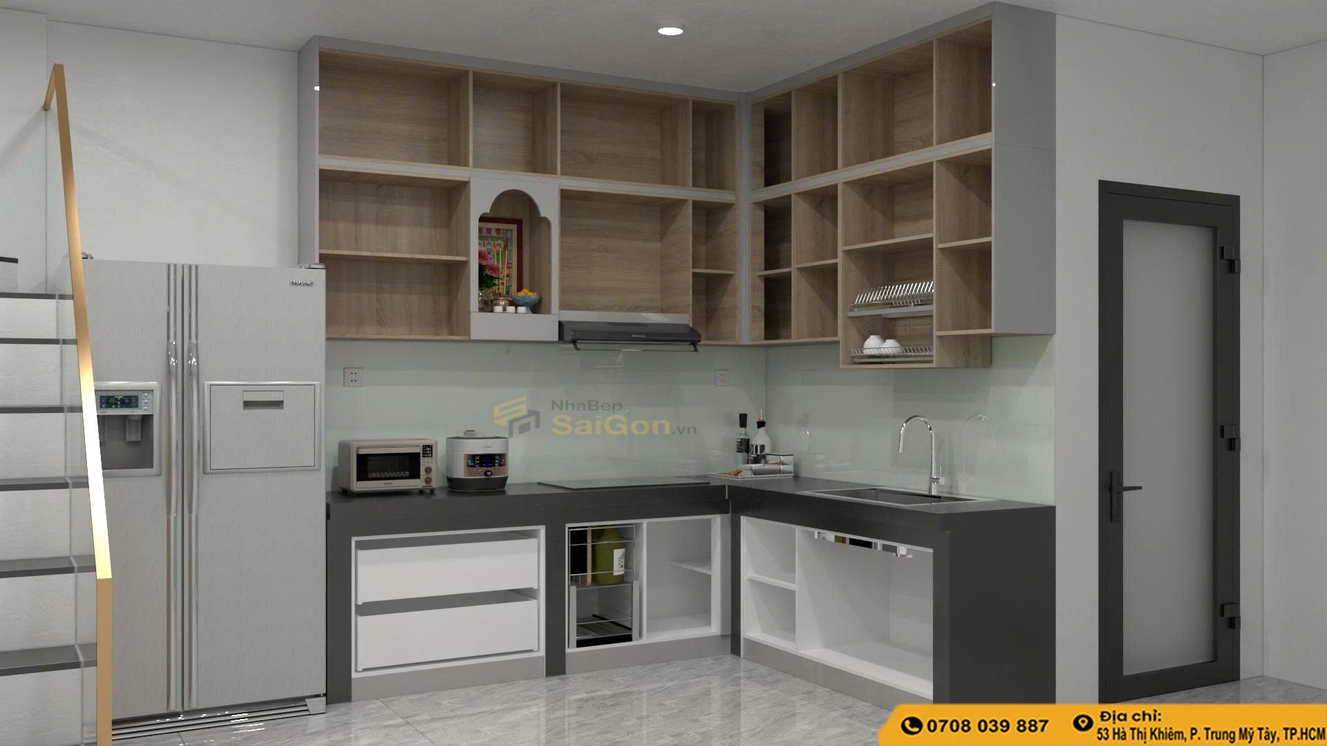 Tủ Bếp Chữ L - 041
