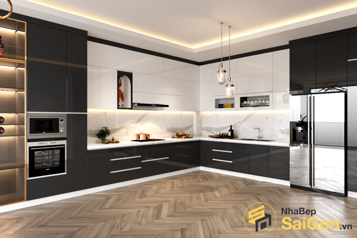 Tủ bếp chữ L - TBL003