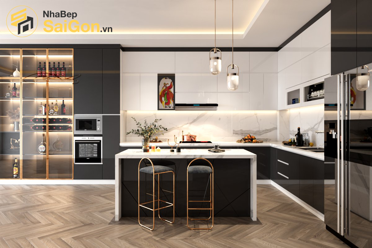 Tủ bếp chữ L - TBL003