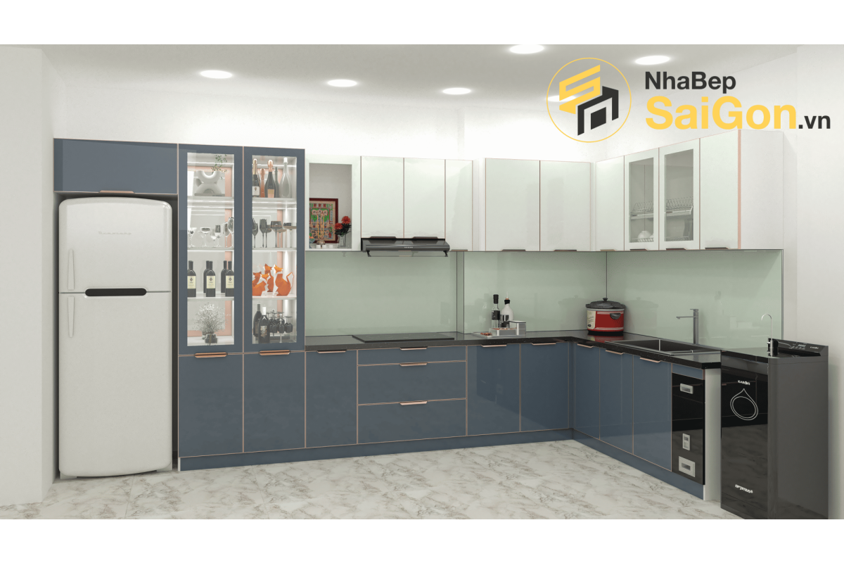 Tủ bếp chữ L TBL008