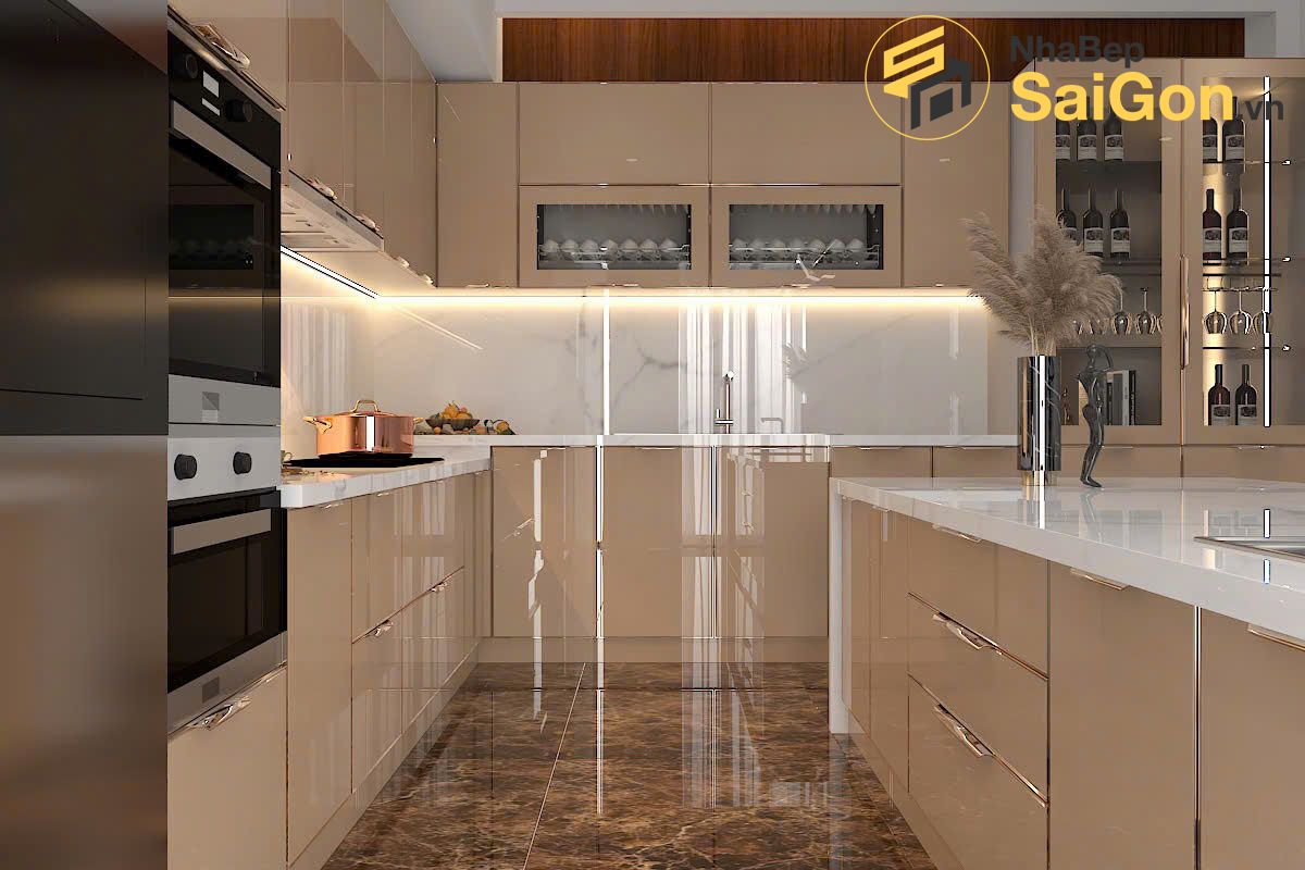 Tủ bếp chữ L - TBL010