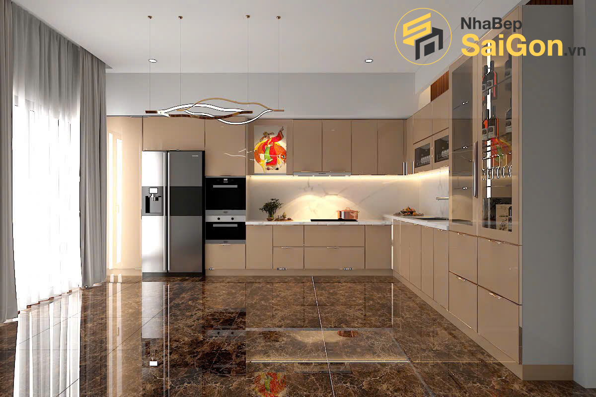 Tủ bếp chữ L - TBL010