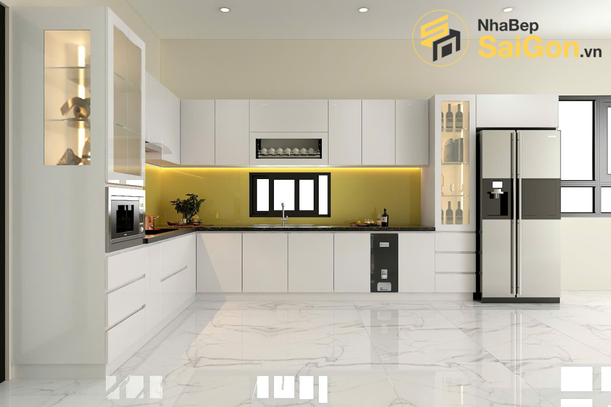 tủ bếp chữ L - TBL015