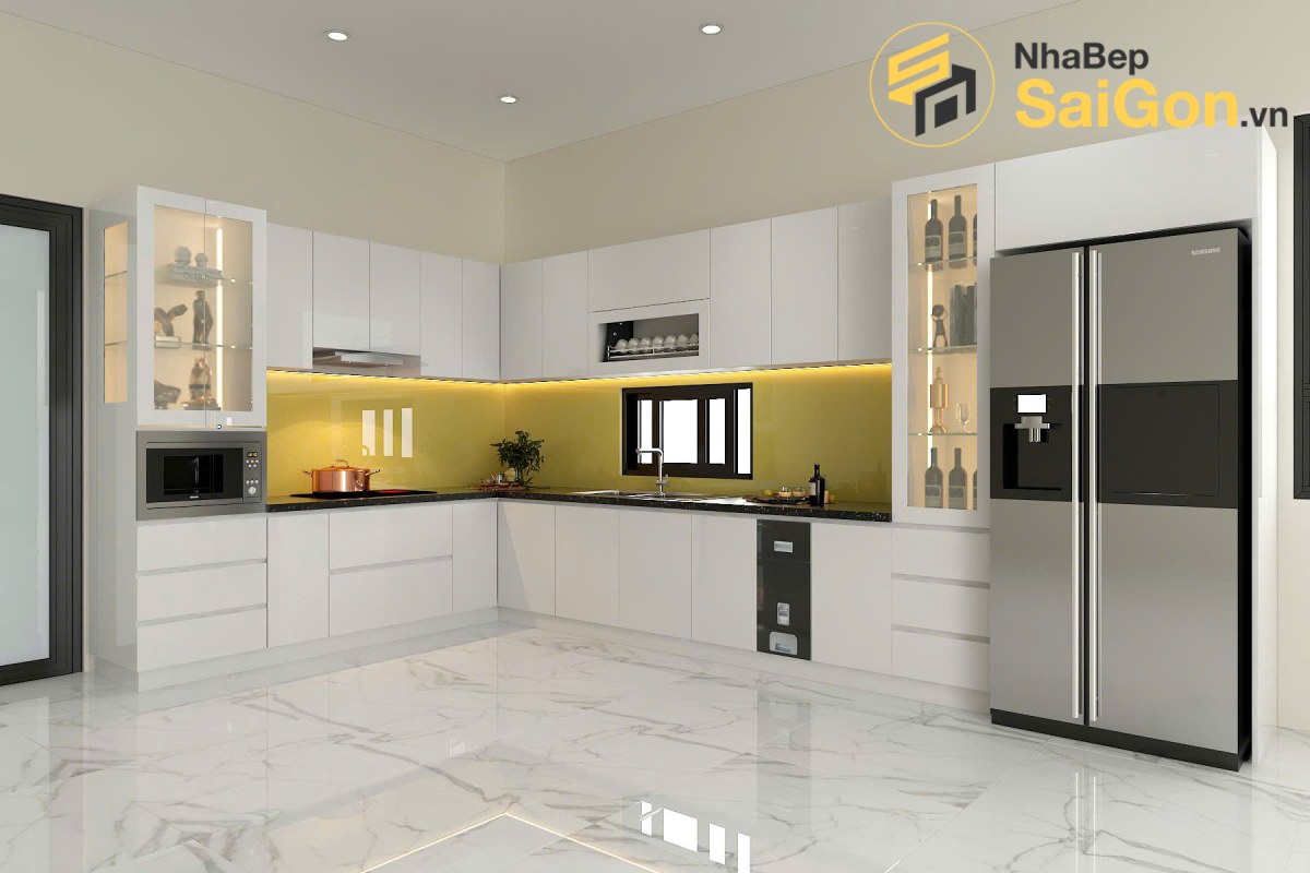 tủ bếp chữ L - TBL015