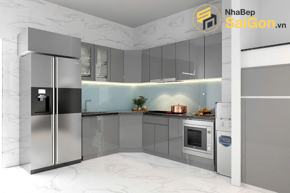 Tủ bếp chữ L - TBL017