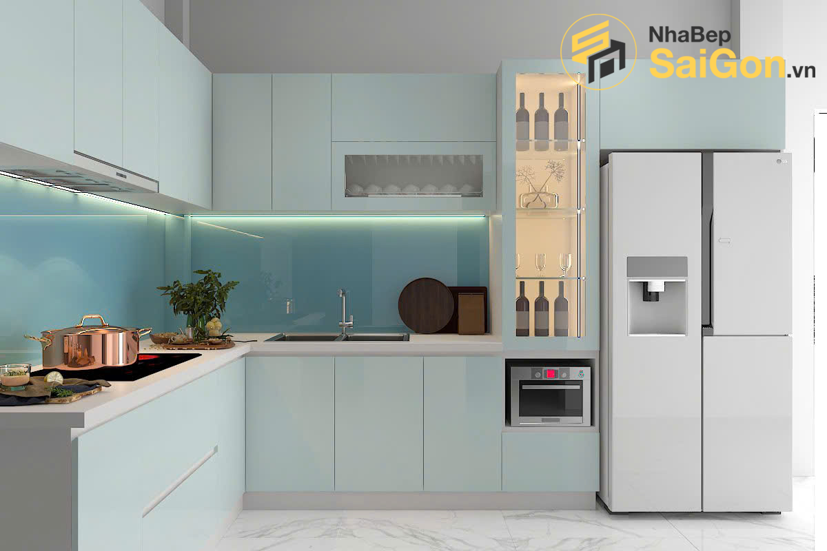 Tủ bếp chữ L - TBL020