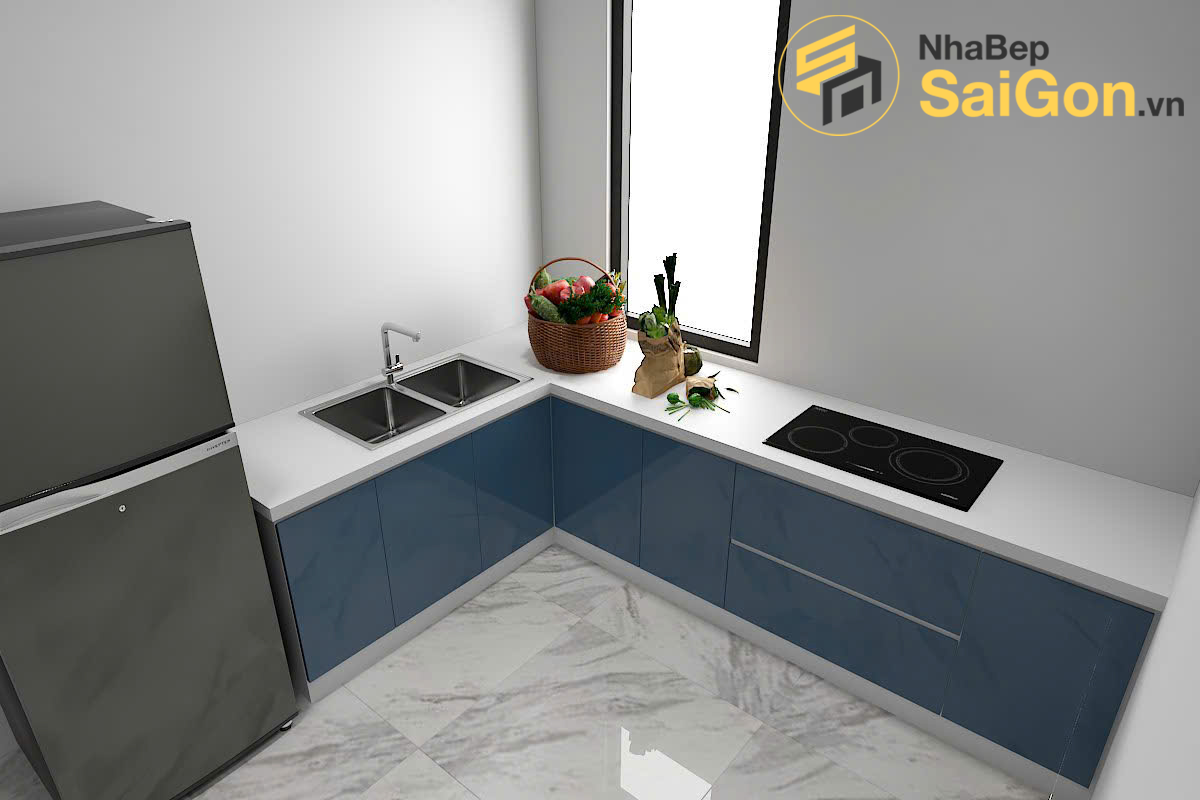 Tủ bếp chữ L - TBL022