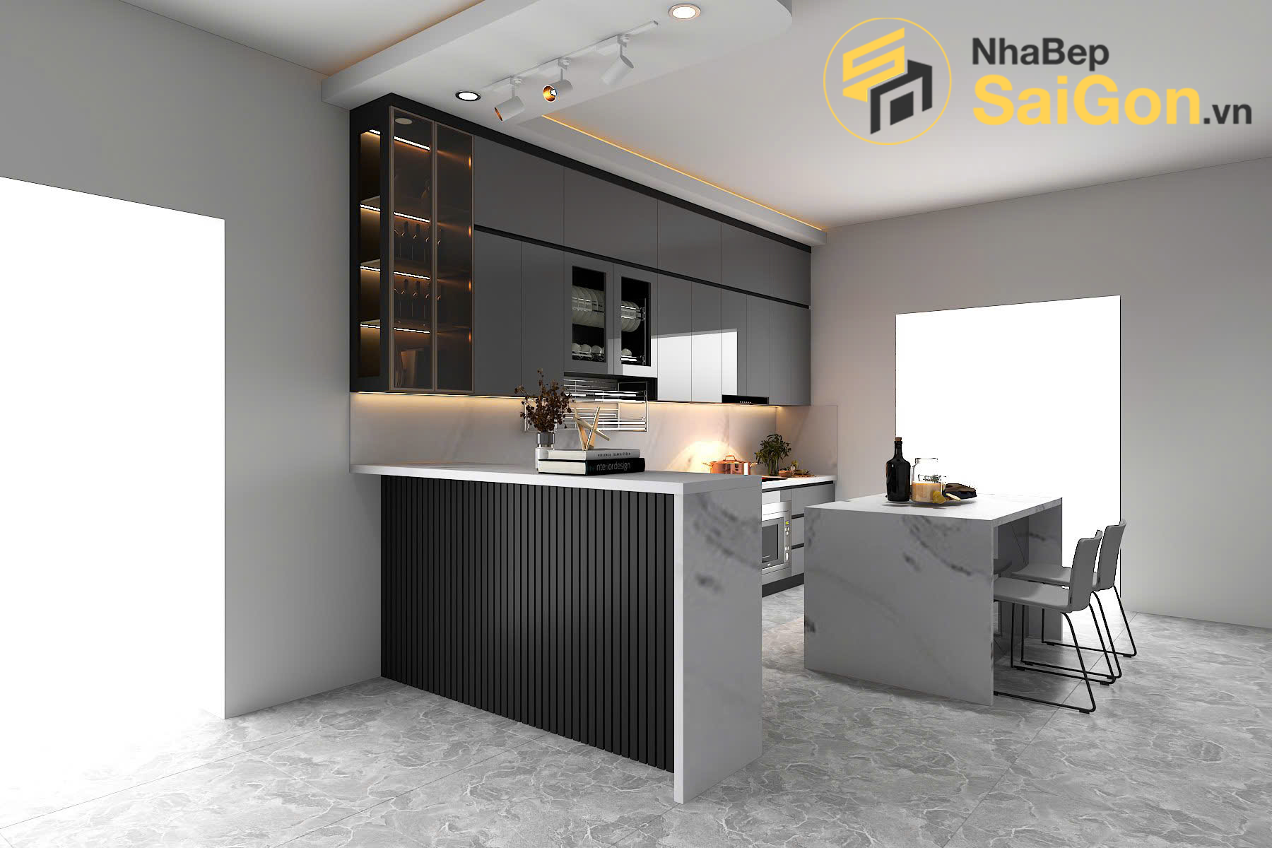 Tủ bếp chữ L - TBL024