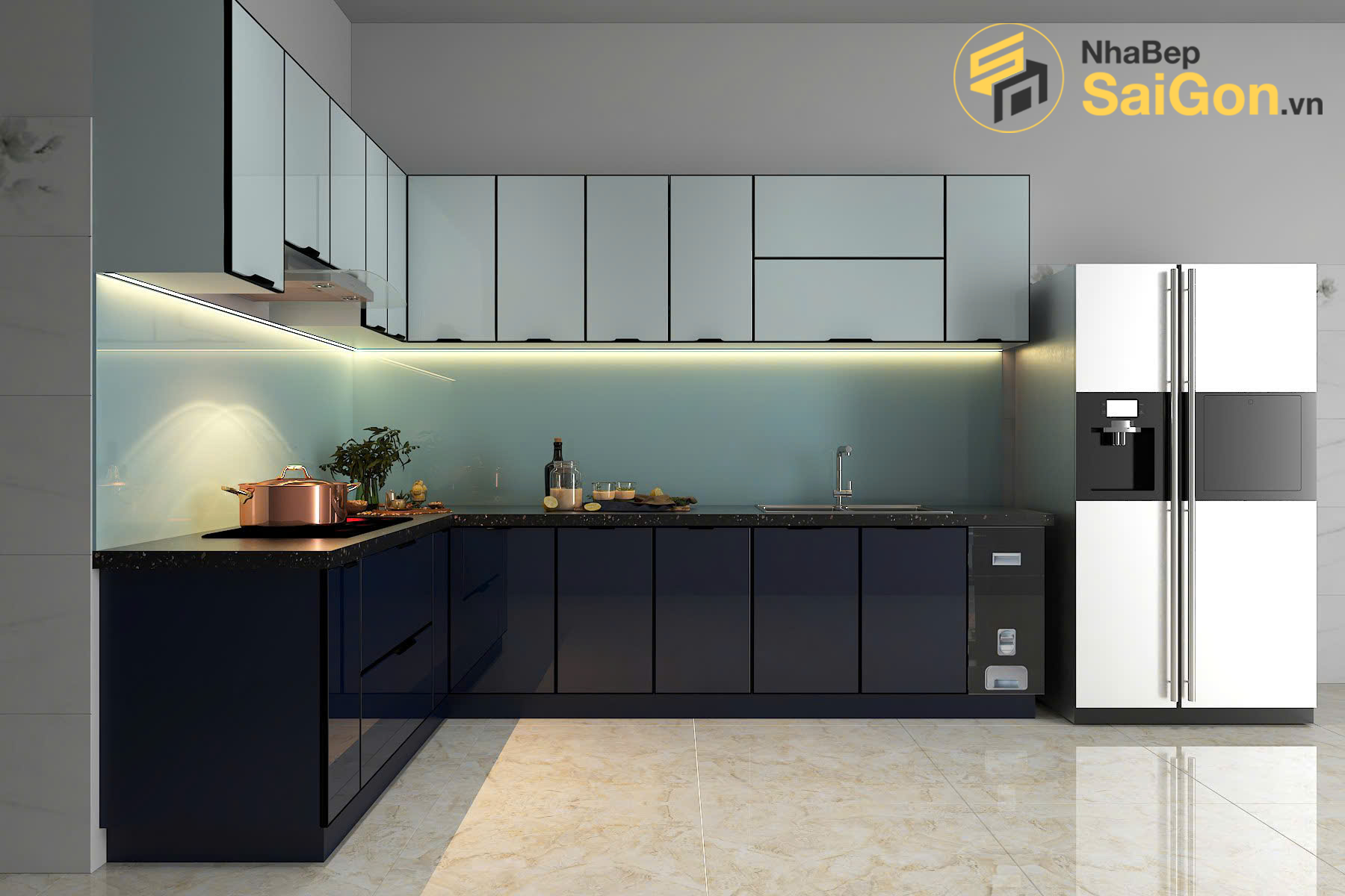 Tủ bếp chữ L - TBL025