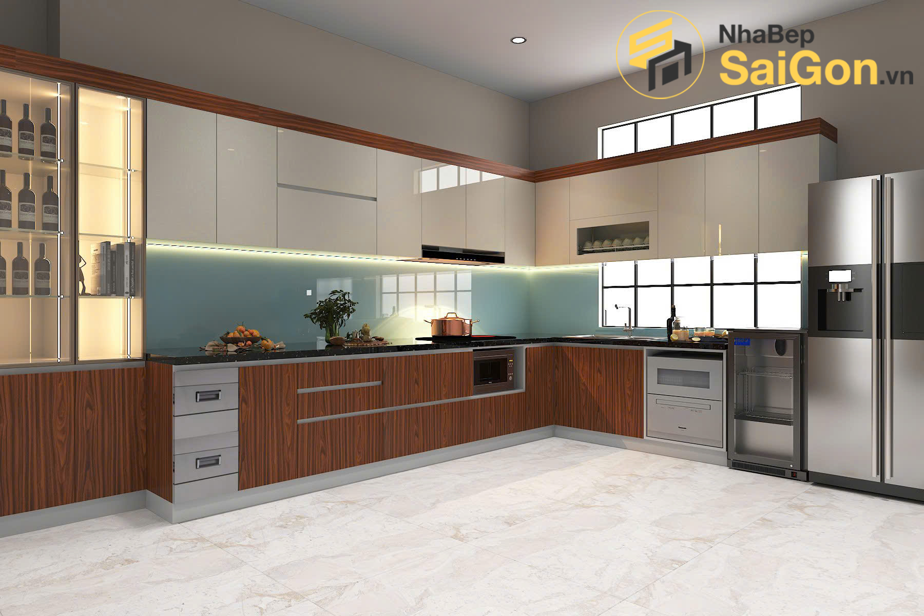 Tủ bếp chữ L - TBL026